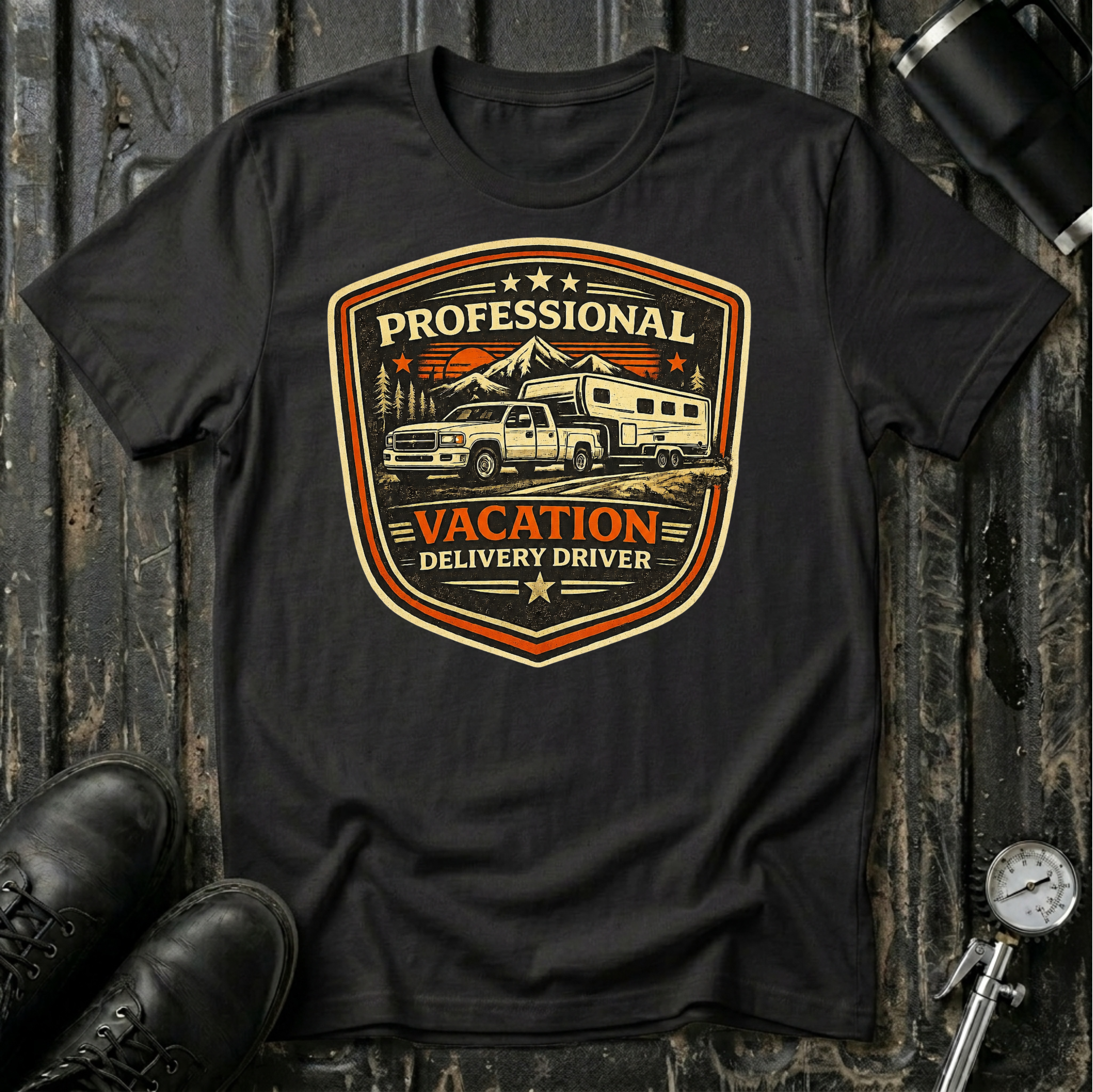Professional Vacation Delivery Driver (light truck) – RV Transport Life T-Shirt