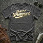 Dark heather 'Built for Transport' road life t-shirt featuring vintage cream typography on a soft unisex t-shirt.