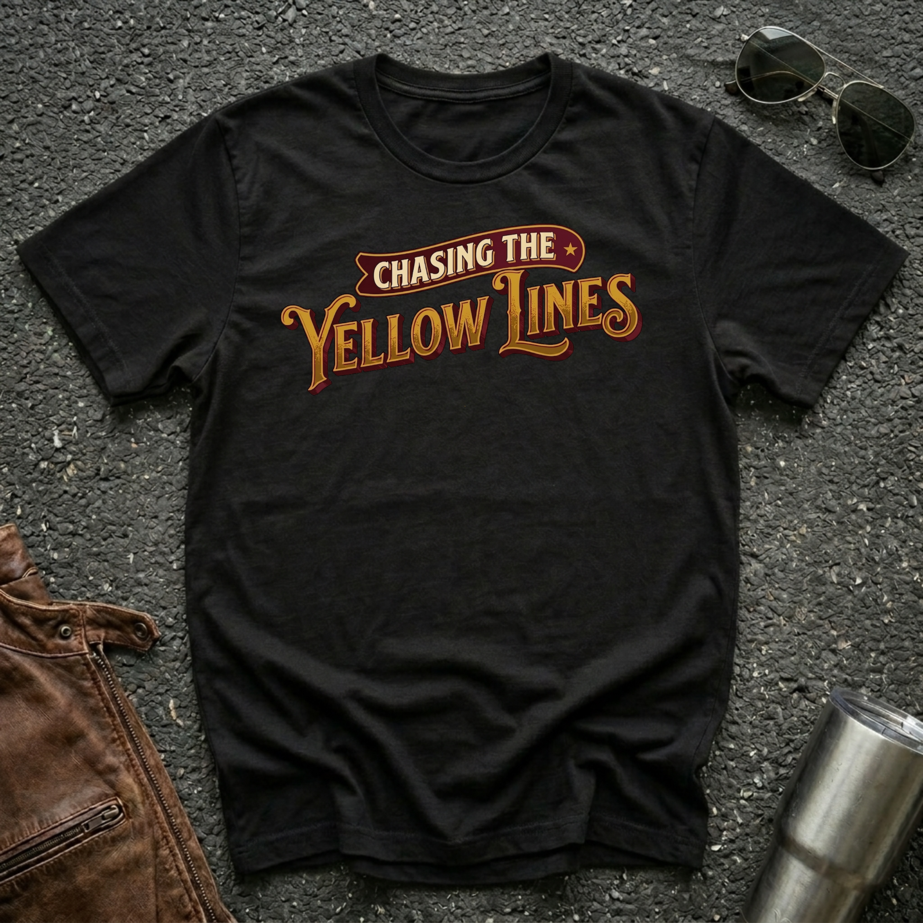 Chasing The Yellow Lines T-Shirt