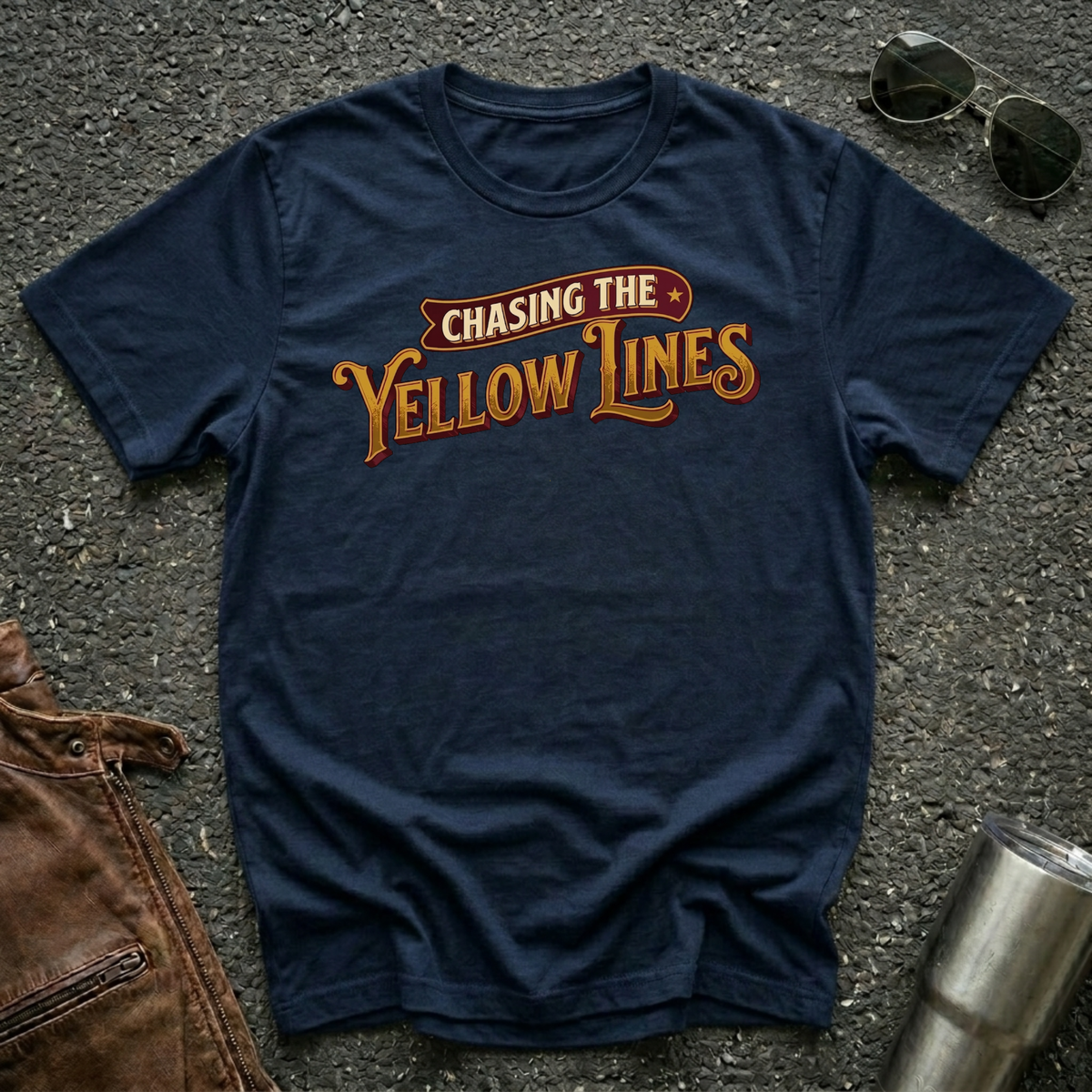Chasing The Yellow Lines T-Shirt
